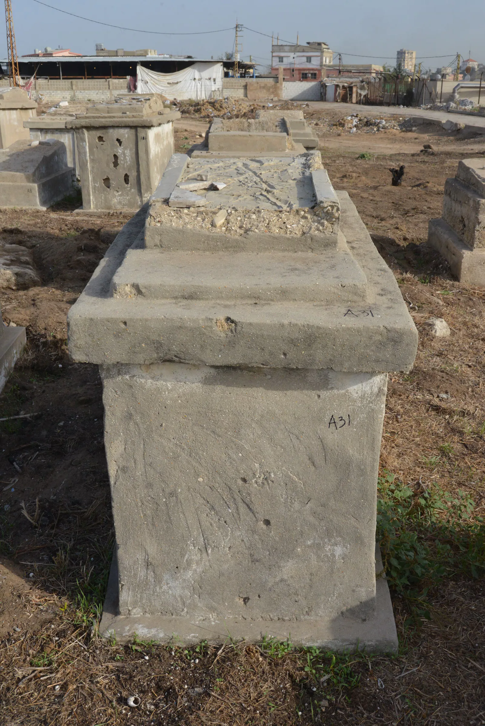 Tomb A31 for Tamam LEVY BASSAL, photograph 4 at the Jewish Cemetery of Saida