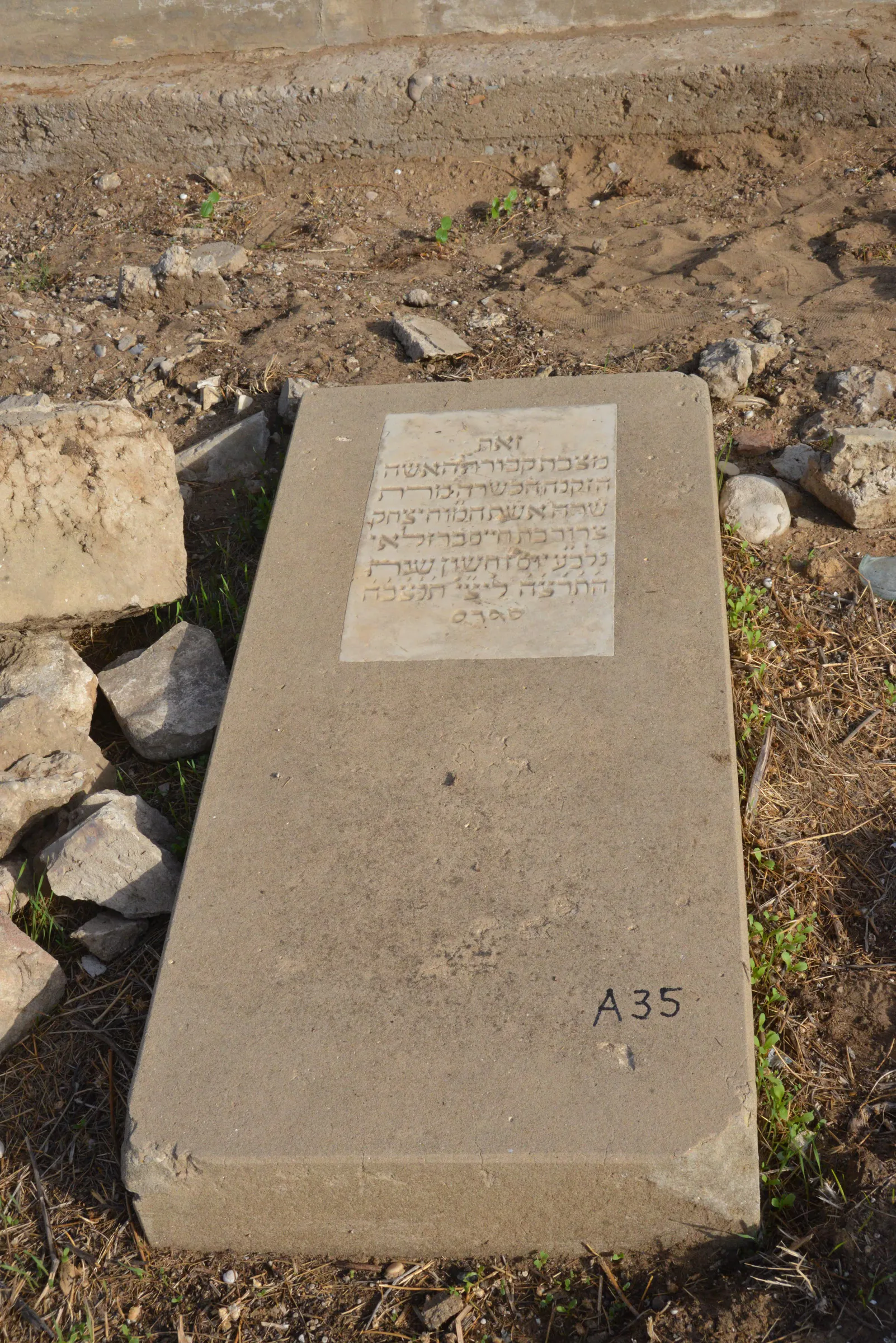 Tomb A35 for Sara SROUR, photograph 4 at the Jewish Cemetery of Saida