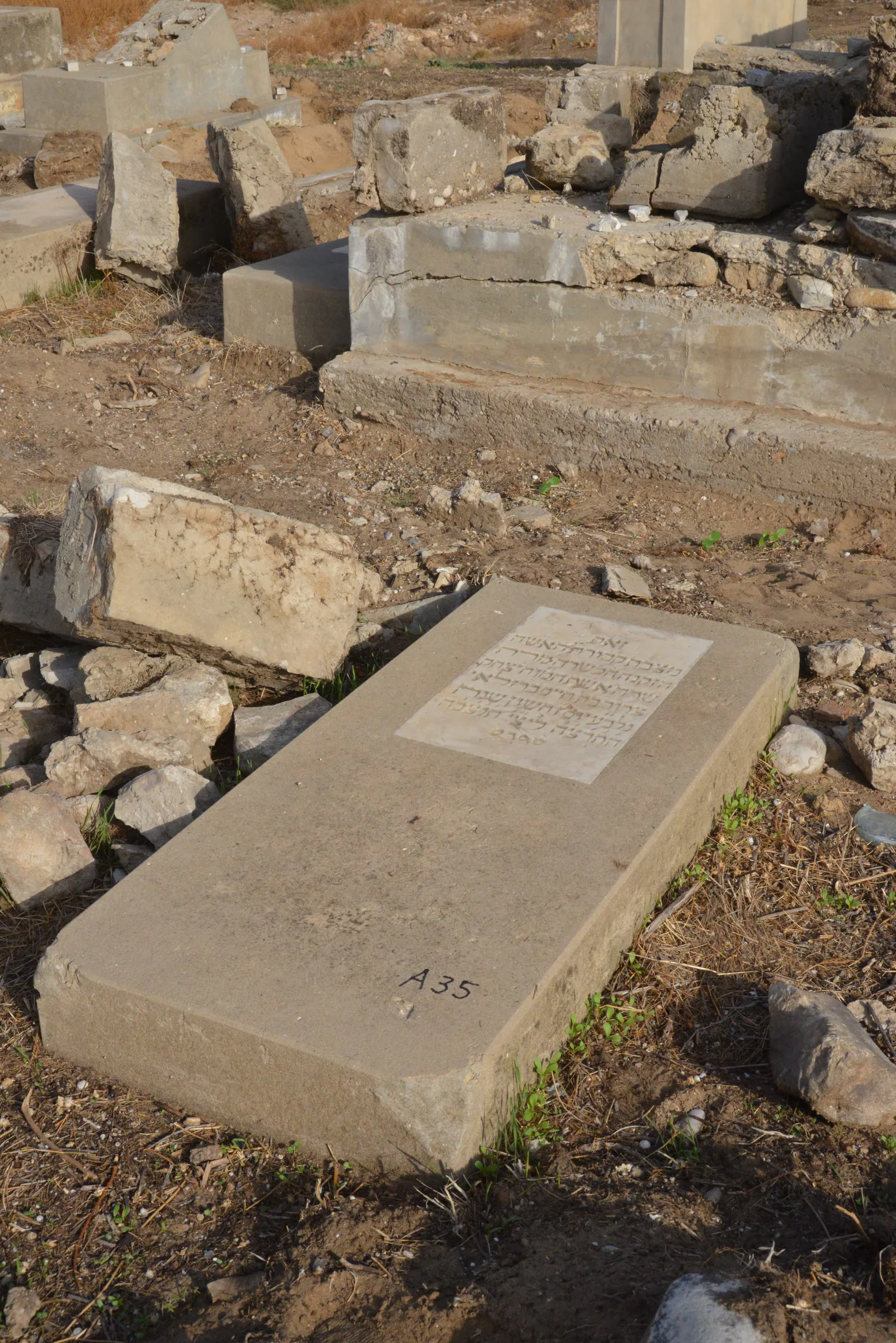 Tomb A35 for Sara SROUR, photograph 5 at the Jewish Cemetery of Saida