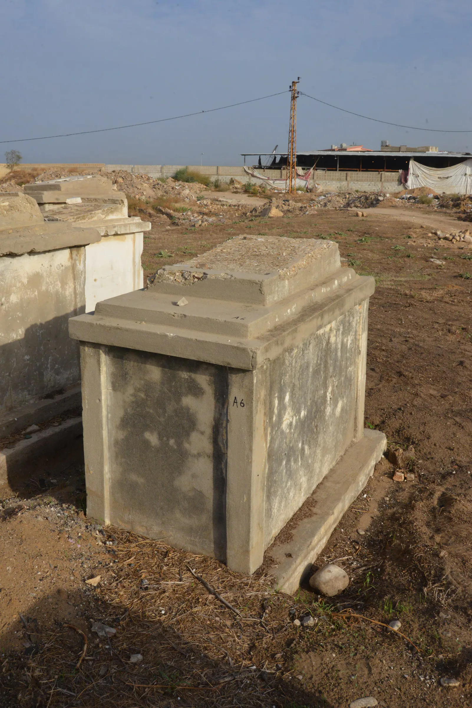 Tomb A6 for Malakeh LEVY BASSAL, photograph 4 at the Jewish Cemetery of Saida