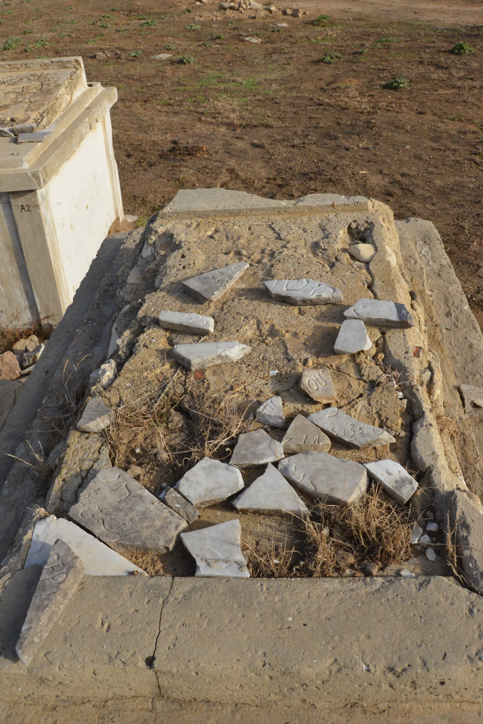 Tomb A7 for Moussa LEVY, photograph 2 at the Jewish Cemetery of Saida