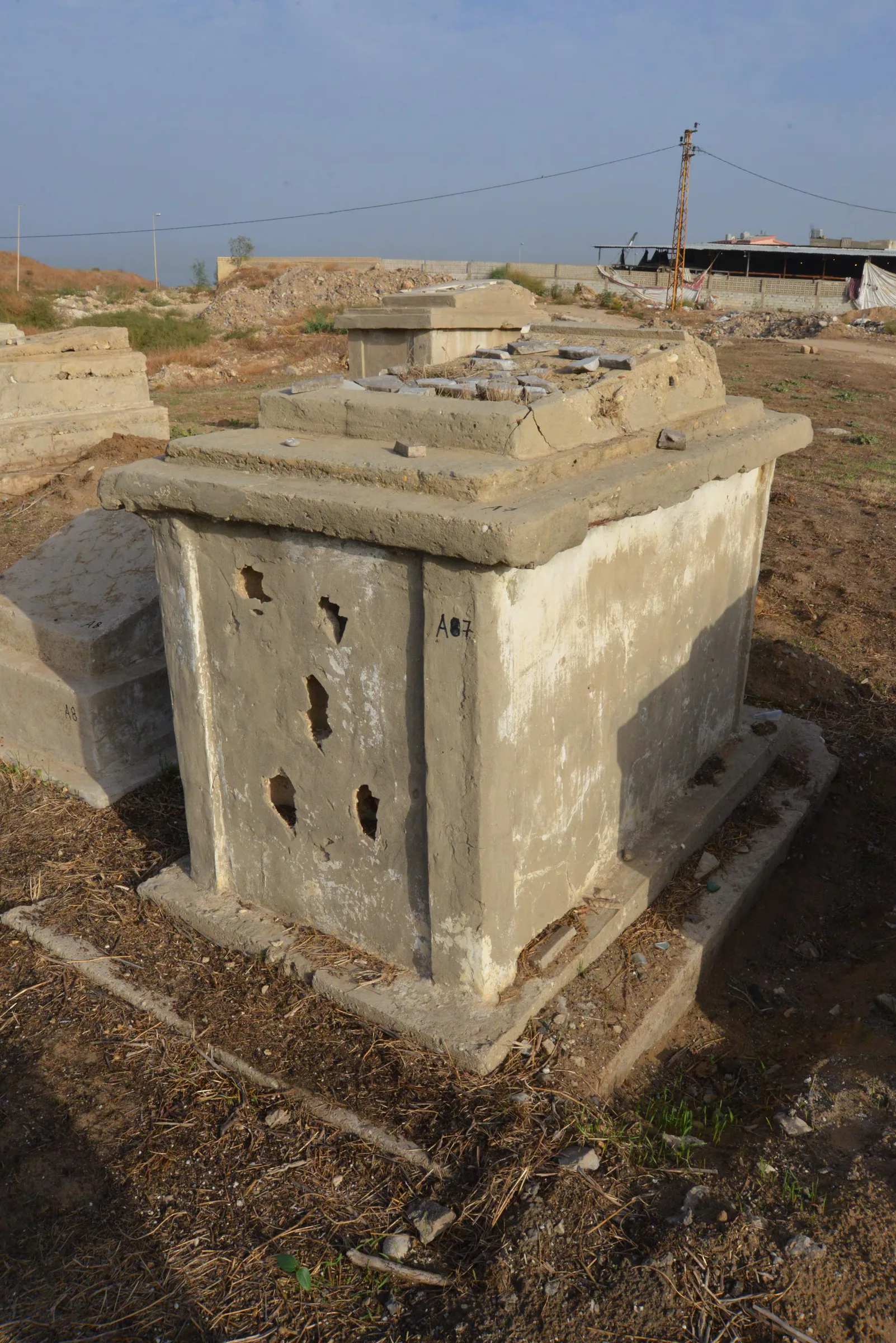 Tomb A7 for Moussa LEVY, photograph 4 at the Jewish Cemetery of Saida