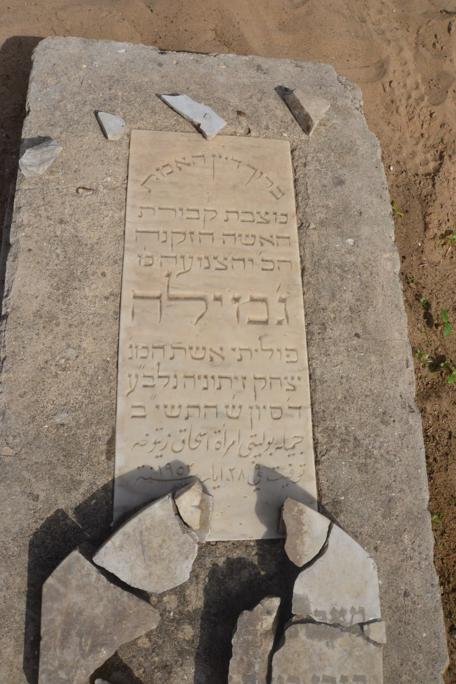 Tomb B40 for Jamileh ZEITOUNI, photograph 4 at the Jewish Cemetery of Saida