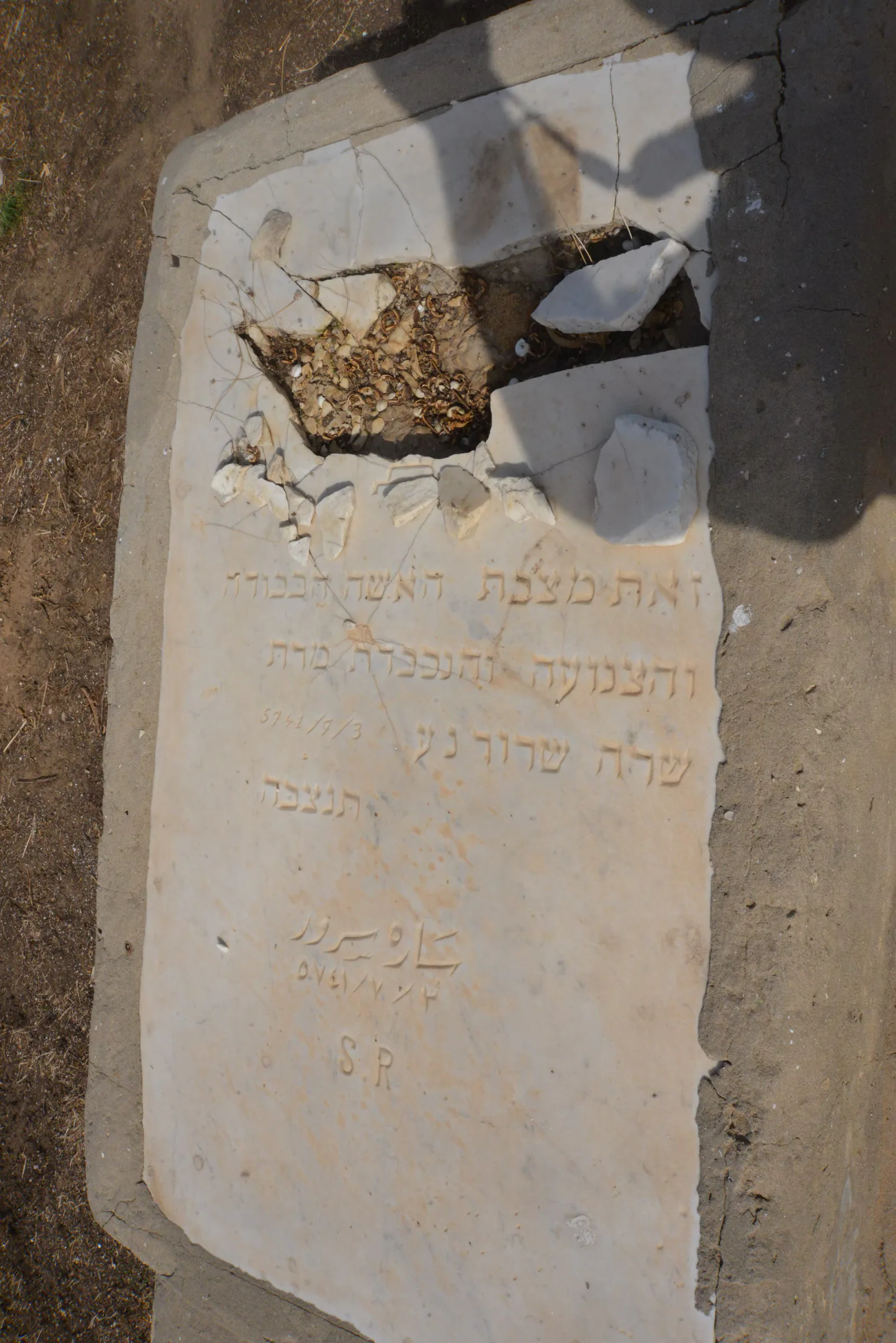 Tomb B50 for Sara SROUR, photograph 2 at the Jewish Cemetery of Saida