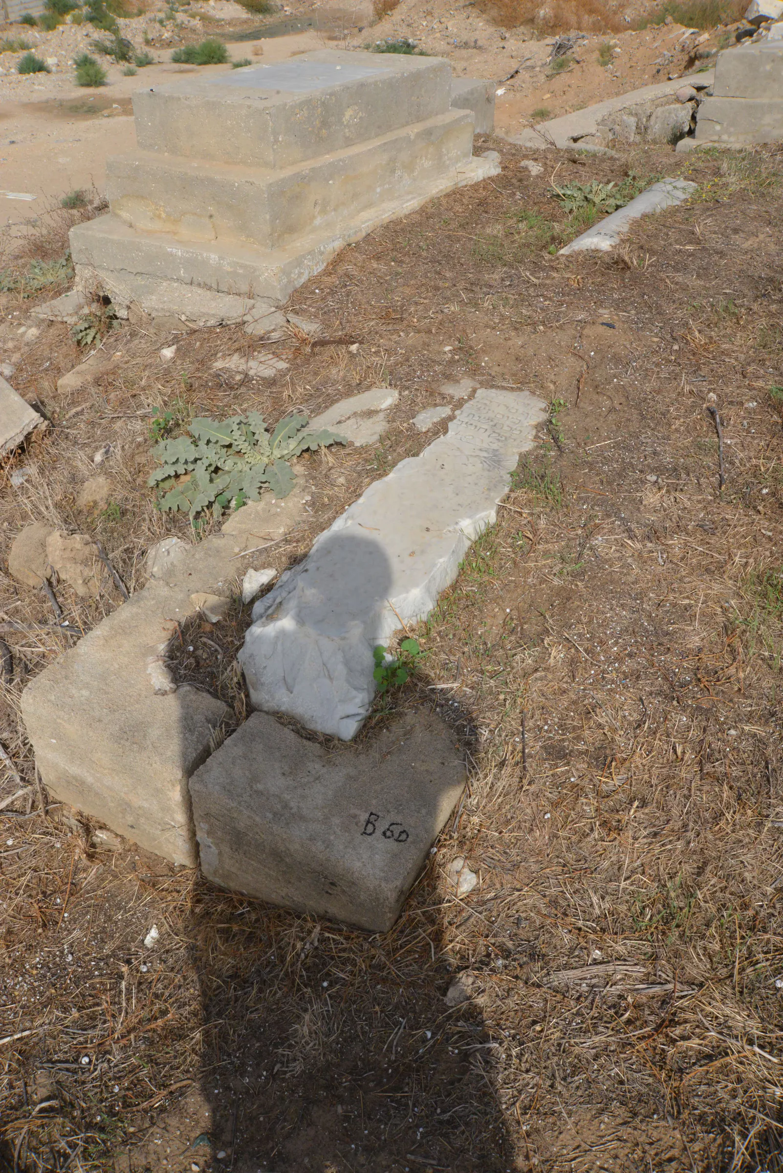Tomb B60 for Youssef DANA, photograph 5 at the Jewish Cemetery of Saida