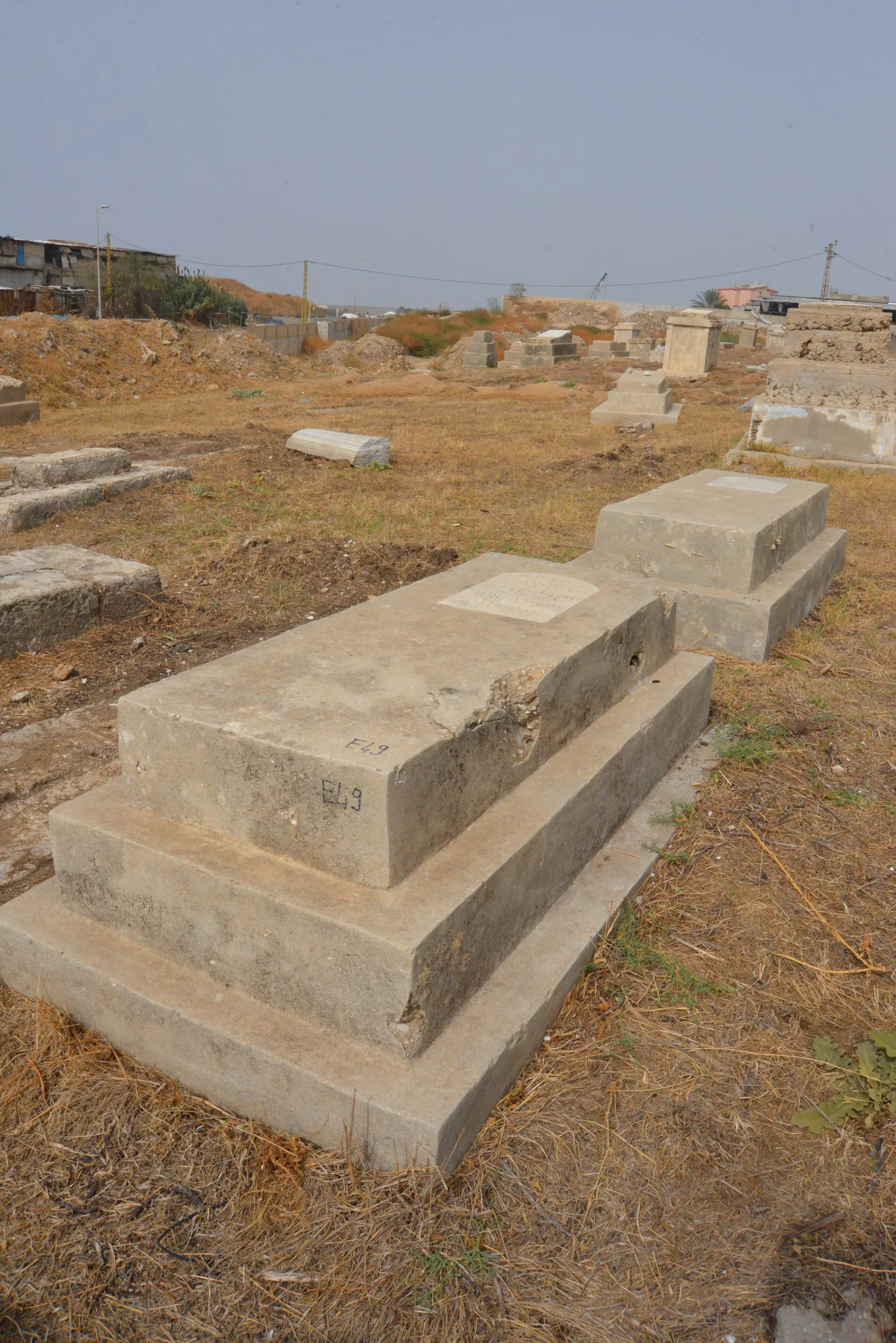 Tomb E49 for Chlomo BOUKAI, photograph 9 at the Jewish Cemetery of Saida