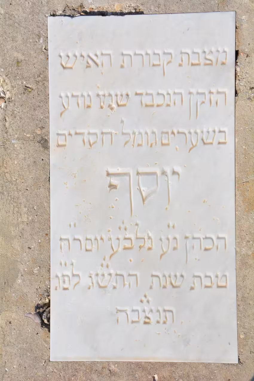 Tomb D17 for Youssef COHEN at the Jewish Cemetery of Saida