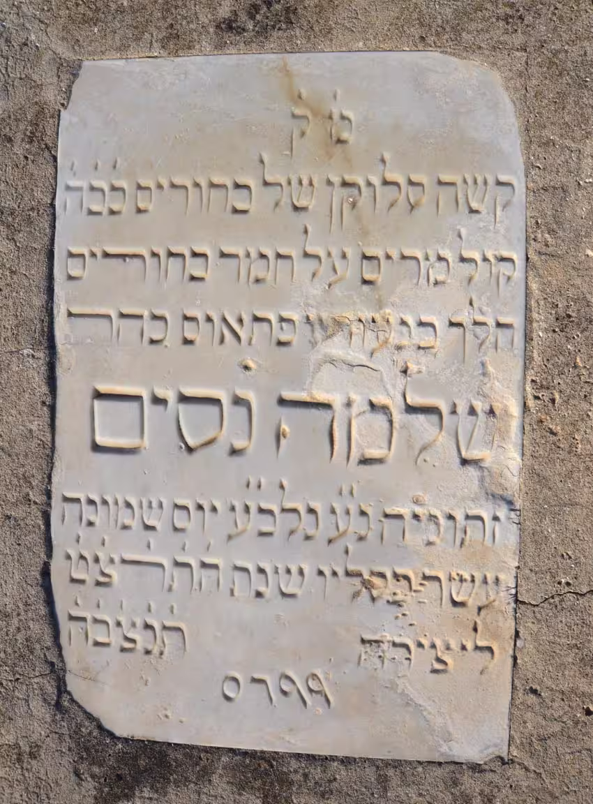 Tomb D48 for Chlomo ZEITOUNI at the Jewish Cemetery of Saida